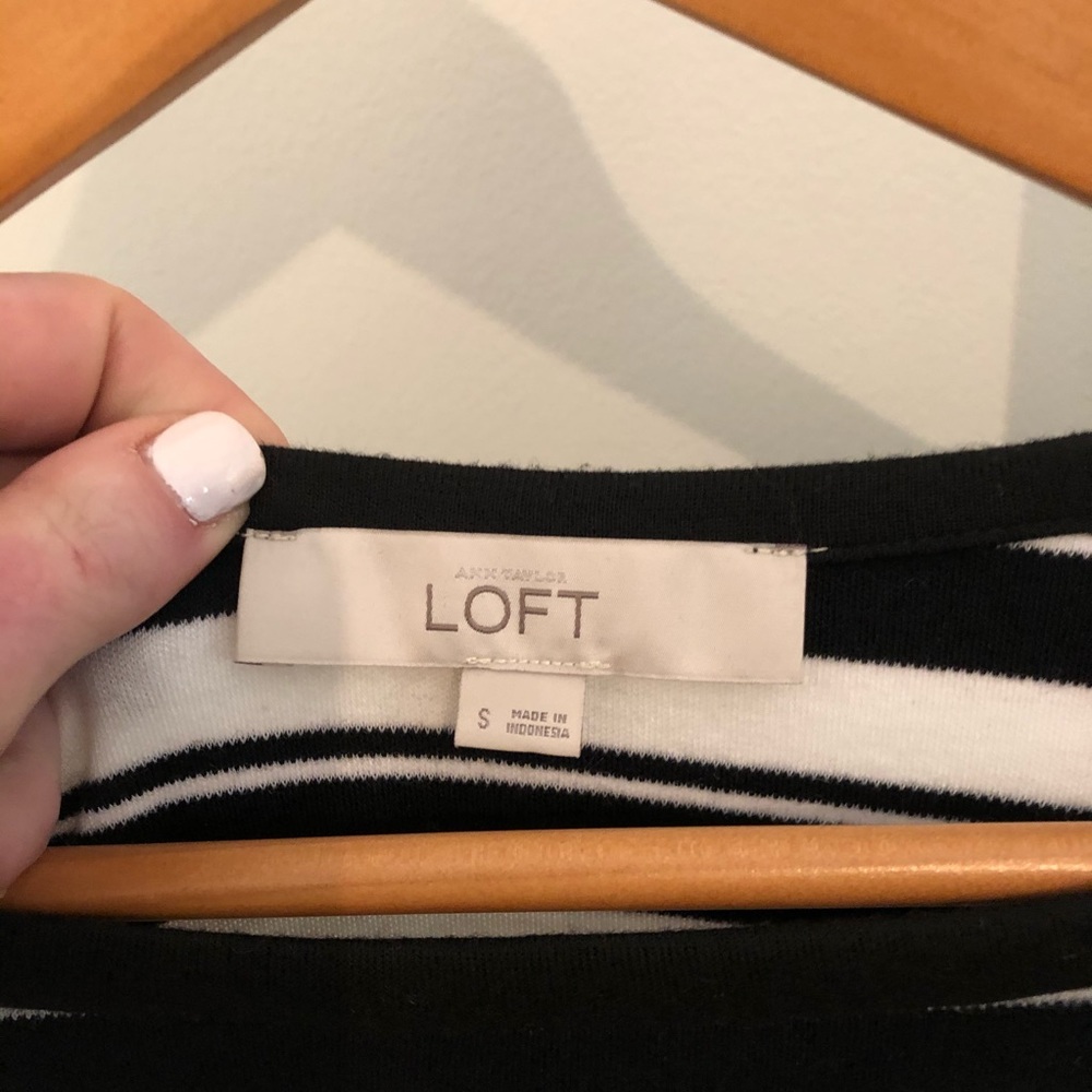 LOFT black and white boatneck dress - Picture 8 of 8